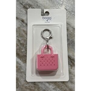 New BOGG Bag Pink Tiny Tote Keychain Clip-on Bag Charm